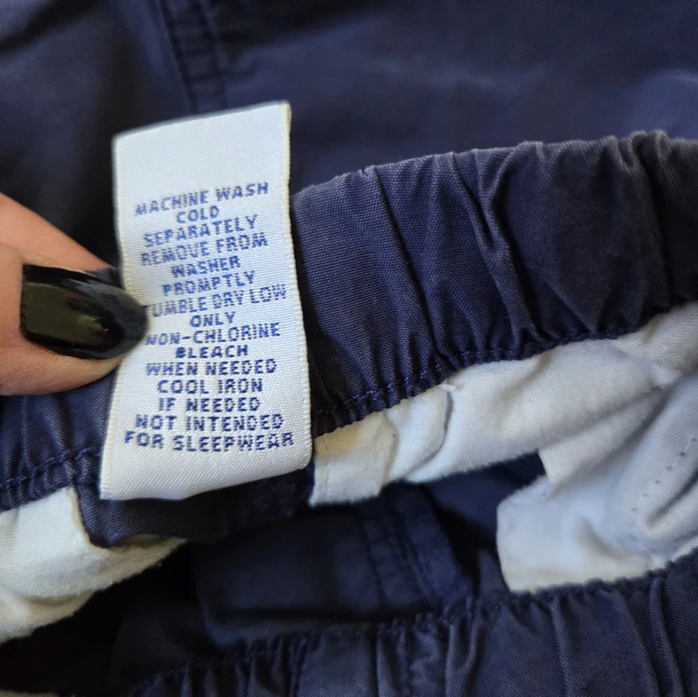 Vintage Y2K Gymboree navy blue cargo pocket nylon cotton tugboat pants